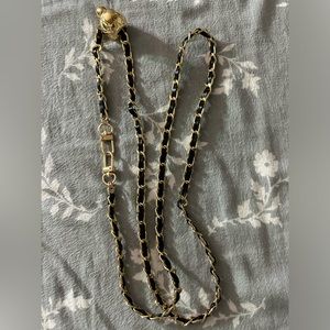 Black and golden adjustable bag chain